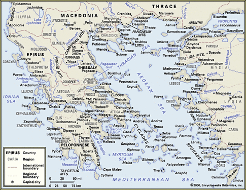 greek city states map